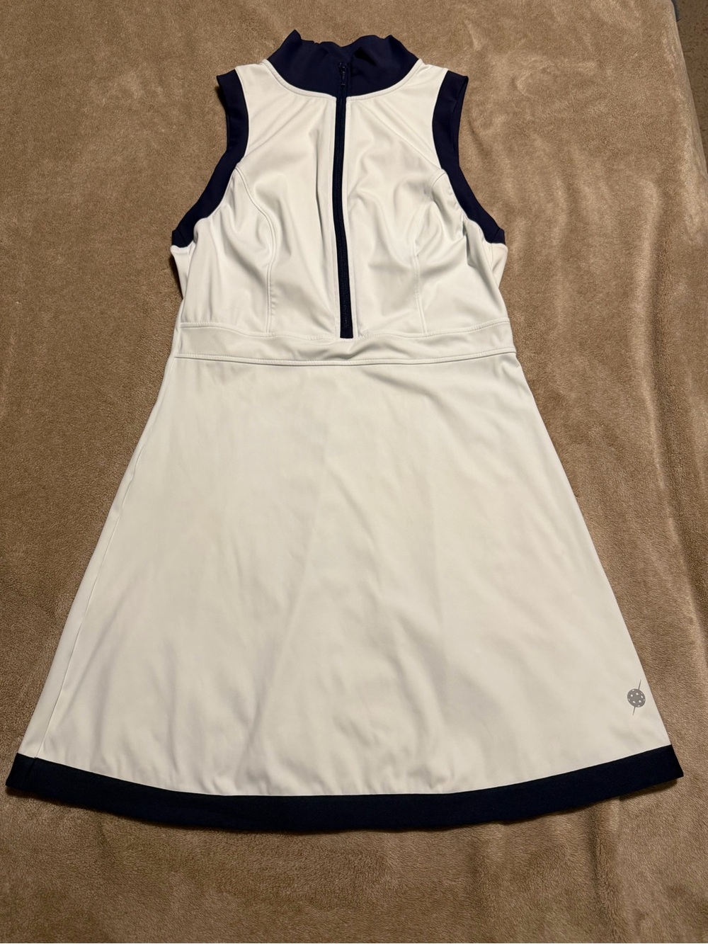 Pickletini White & Navy Pickleball/Tennis Dress — M